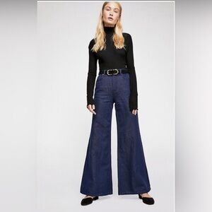 We The Free Dark Blue Flare Jeans